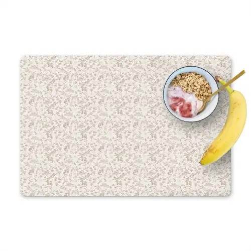 Bloemen - Patroon - Taupe Placemat vinyl groot 368 -zzzproduct_Kitchenyeah-website