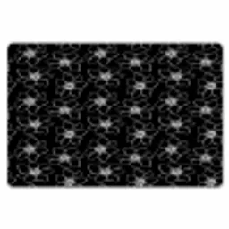 Bloemen - Patroon - Wit - Zwart Placemat vinyl groot 368 -zzsfeer1_Kitchenyeah-website