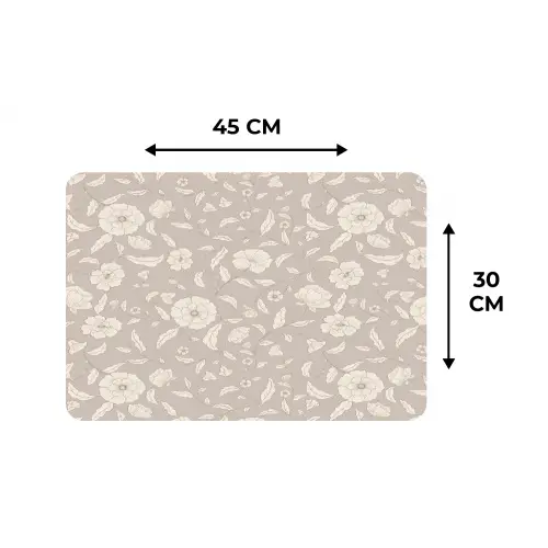 Bloemen - Blaadjes - Patroon Placemat vinyl groot 368 -specs