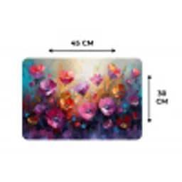 Bloemen - Paars - Kleurrijk - Handgeschilderd - Kunst Placemat vinyl groot -specs