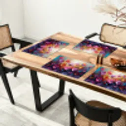 Bloemen - Paars - Kleurrijk - Handgeschilderd - Kunst Placemat vinyl groot -zzsfeer4_Kitchenyeah-website