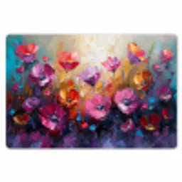 Bloemen - Paars - Kleurrijk - Handgeschilderd - Kunst Placemat vinyl groot -zzsfeer1_Kitchenyeah-website