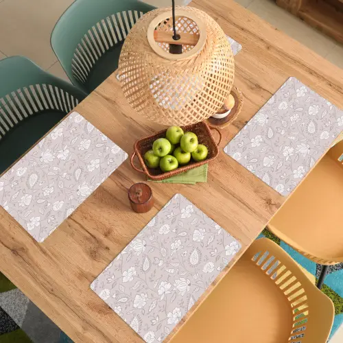 Bloemen - Getekend - Lavendel Placemat vinyl groot 368 -zzsfeer5_Kitchenyeah-website