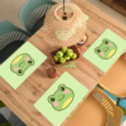 Kikker - Groen - Vriendelijkheid Placemat vinyl groot -zzsfeer5_Kitchenyeah-website