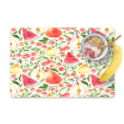 Fruit - Watermeloen - Kersen - Peer Placemat vinyl groot 368 -zzzproduct_Kitchenyeah-website