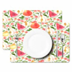 Fruit - Watermeloen - Kersen - Peer Placemat vinyl groot 368 -zzsfeer2_Kitchenyeah-website