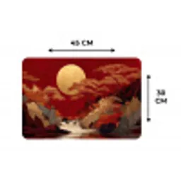 Volle maan - Landschap - Waterval Placemat vinyl groot -specs