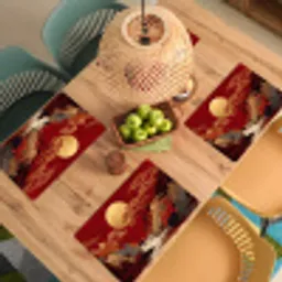 Volle maan - Landschap - Waterval Placemat vinyl groot -zzsfeer5_Kitchenyeah-website