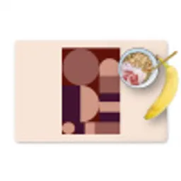 Geometrisch - Cirkels - Rood Placemat vinyl groot -zzzproduct_Kitchenyeah-website