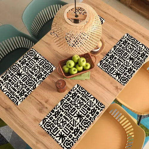Geometrisch - Figuren - Zwart Placemat vinyl groot 368 -zzsfeer5_Kitchenyeah-website