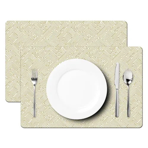 Geometrisch - Lijnen - Groen Placemat vinyl groot 368 -zzsfeer2_Kitchenyeah-website
