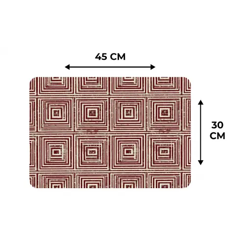 Geometrisch - Patroon - Rood Placemat vinyl groot 368 -specs
