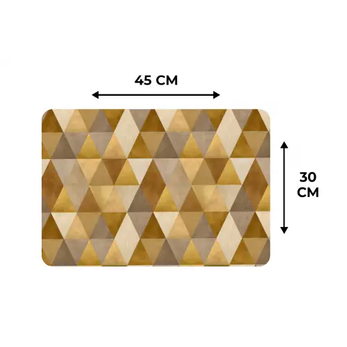 Geometrisch - Driehoek - Goud Placemat vinyl groot 368 -specs