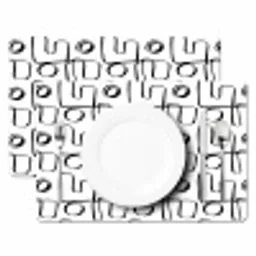Geometrie - Zwart - Wit Placemat vinyl groot 368 -zzsfeer2_Kitchenyeah-website