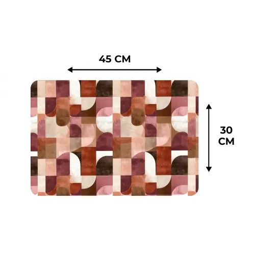 Geometrie - Modern - Retro Placemat vinyl groot 368 -specs