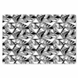 Geometrie - Driehoeken - Zwart - Wit Placemat vinyl groot 368 -zzsfeer1_Kitchenyeah-website