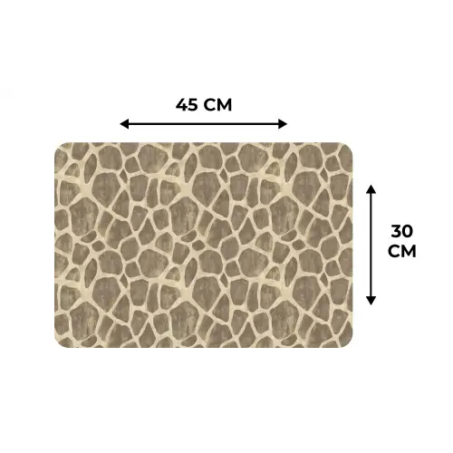 Giraf - Patroon - Beige - Bruin Placemat vinyl groot 368 -specs