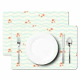 Golf - Vis - Blauw - Oranje Placemat vinyl groot 368 -zzsfeer2_Kitchenyeah-website