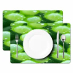 Druiven - Groen - Druppels Placemat vinyl groot 368 -zzsfeer2_Kitchenyeah-website