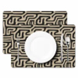 Grafisch - Lijnen - Zwart Placemat vinyl groot 368 -zzsfeer2_Kitchenyeah-website