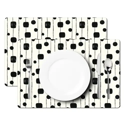 Grafisch - Modern - Zwart Placemat vinyl groot 368 -zzsfeer2_Kitchenyeah-website