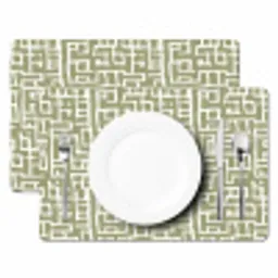 Grafisch - Patroon - Groen Placemat vinyl groot 368 -zzsfeer2_Kitchenyeah-website