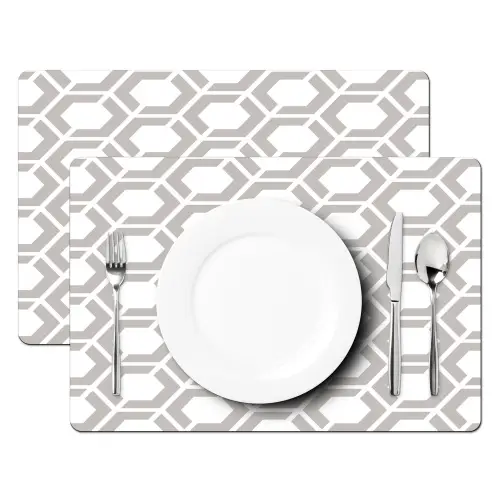 Grafisch - Patroon - Modern - Hexagon Placemat vinyl groot 368 -zzsfeer2_Kitchenyeah-website