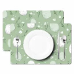 Groen - Eieren - Patroon Placemat vinyl groot -zzsfeer2_Kitchenyeah-website