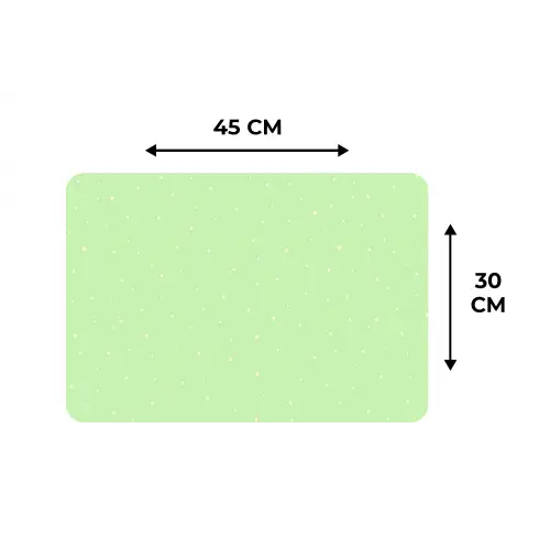 Groen - Pastel - Stippen Placemat vinyl groot -specs