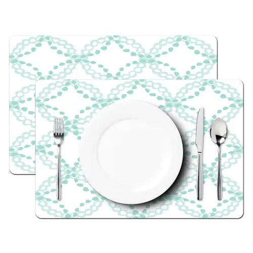 Groen - Patroon - Vormen Placemat vinyl groot 368 -zzsfeer2_Kitchenyeah-website
