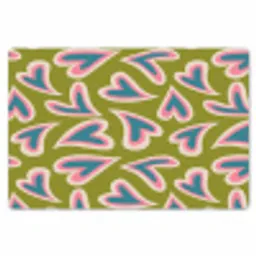 Groen - Retro - Hartjes - Patroon Placemat vinyl groot 368 -zzsfeer1_Kitchenyeah-website