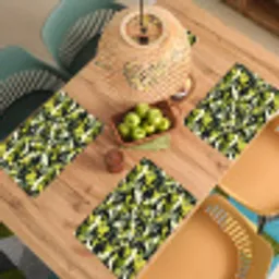 Groen - Geel - Camouflage - Patroon Placemat vinyl groot 368 -zzsfeer5_Kitchenyeah-website