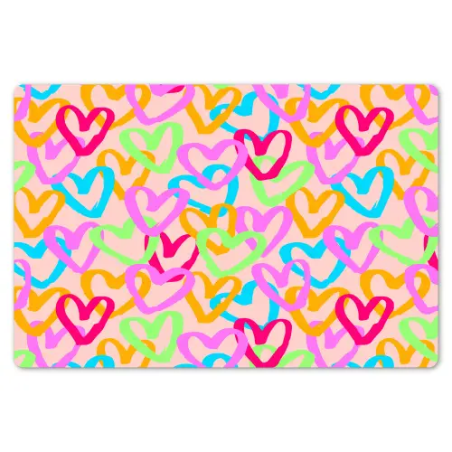 Hart - Neon - Patroon - Kleur Placemat vinyl groot 368 -zzsfeer1_Kitchenyeah-website