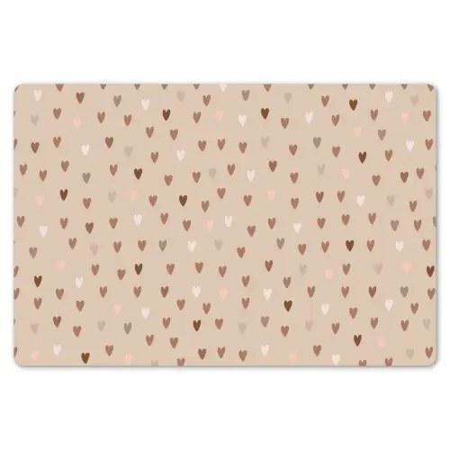 Hartjes - Bruin - Patronen - Kind Placemat vinyl groot -zzsfeer1_Kitchenyeah-website