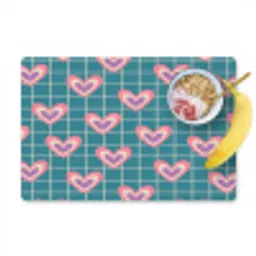 Hartjes - Raster - Patroon - Blauw Placemat vinyl groot 368 -zzzproduct_Kitchenyeah-website