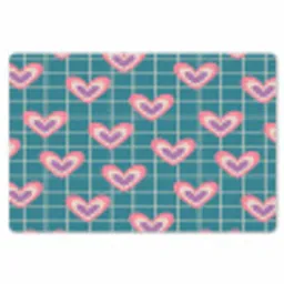 Hartjes - Raster - Patroon - Blauw Placemat vinyl groot 368 -zzsfeer1_Kitchenyeah-website