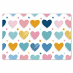 Hartjes - Pastel - Kleurcontrast - Handgetekend Placemat vinyl groot -zzsfeer1_Kitchenyeah-website