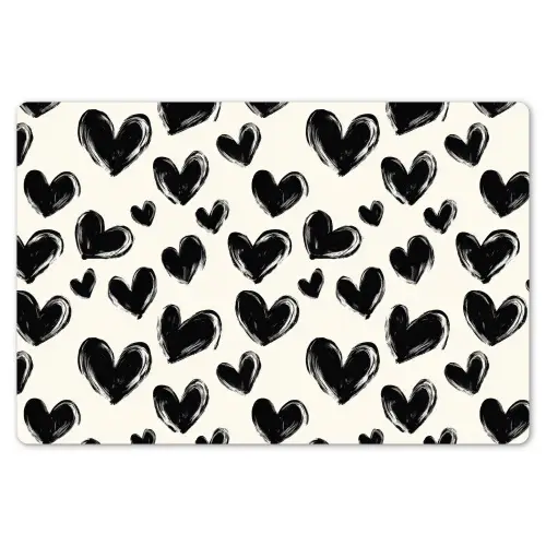 Hartjes - Patroon - Zwart Placemat vinyl groot 368 -zzsfeer1_Kitchenyeah-website