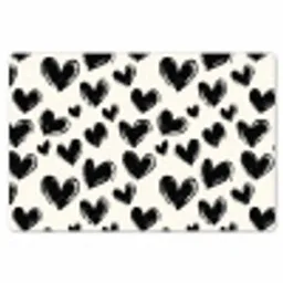 Hartjes - Patroon - Zwart Placemat vinyl groot 368 -zzsfeer1_Kitchenyeah-website