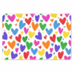 Hartjes - Patroon - Kleurrijk - Tekening Placemat vinyl groot -zzsfeer1_Kitchenyeah-website