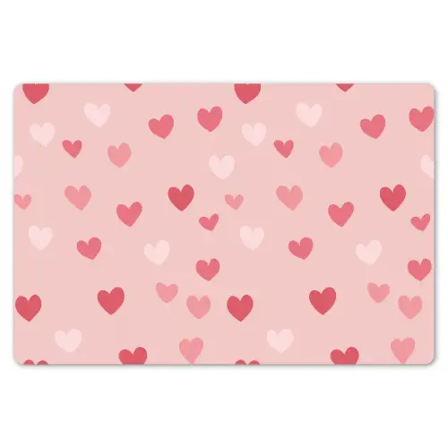 Hartjes - Patroon - Roze - Eenvoudig Placemat vinyl groot -zzsfeer1_Kitchenyeah-website