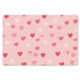 Hartjes - Patroon - Roze - Eenvoudig Placemat vinyl groot -zzsfeer1_Kitchenyeah-website