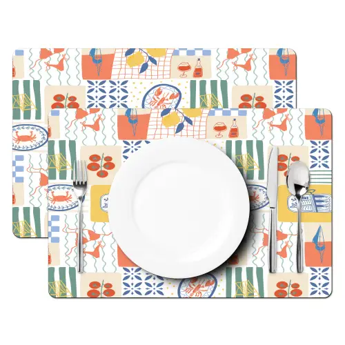 Zee - Sfeer - Mozaïek - Wijn Placemat vinyl groot 368 -zzsfeer2_Kitchenyeah-website