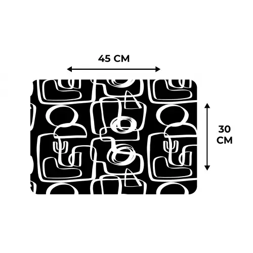 Onregelmatig - Cirkels - Lijnen Placemat vinyl groot 368 -specs