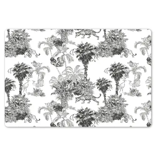 Jungle - Dieren - Grijs Placemat vinyl groot 368 -zzsfeer1_Kitchenyeah-website
