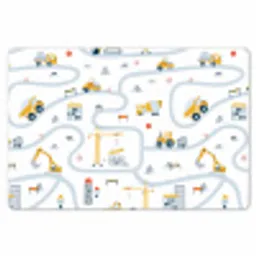 Kinderen - Bouwplaats - Hijskraan - Tractor - Patronen Placemat vinyl groot -zzsfeer1_Kitchenyeah-website
