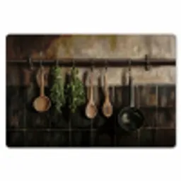 Keukengerei - Rustiek - Tegels - Kruiden Placemat vinyl groot -zzsfeer1_Kitchenyeah-website