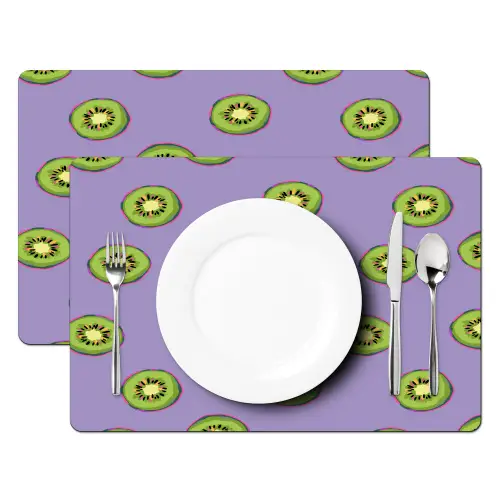 Kiwi - Patroon - Paars Placemat vinyl groot 368 -zzsfeer2_Kitchenyeah-website