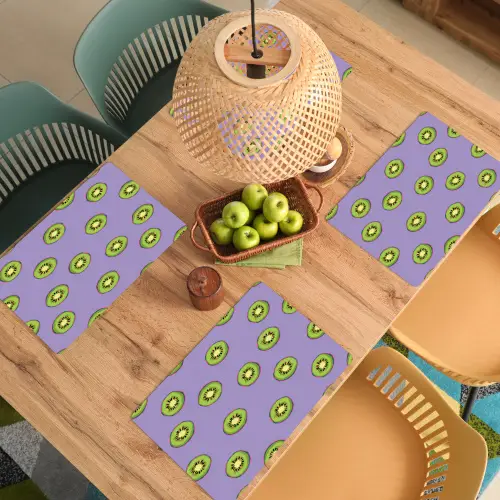 Kiwi - Patroon - Paars Placemat vinyl groot 368 -zzsfeer5_Kitchenyeah-website