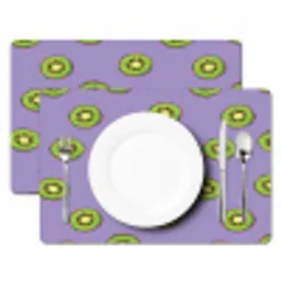 Kiwi - Patroon - Paars Placemat vinyl groot 368 -zzsfeer2_Kitchenyeah-website